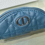 Forubags Dior Detachable Caro Half-Moon Coin Purse Blue –11.5x7x5 cm - 6