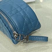 Forubags Dior Detachable Caro Half-Moon Coin Purse Blue –11.5x7x5 cm - 5