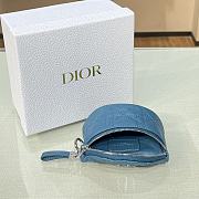 Forubags Dior Detachable Caro Half-Moon Coin Purse Blue –11.5x7x5 cm - 2