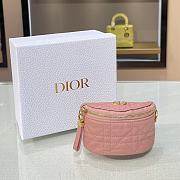 Forubags Dior Detachable Caro Half-Moon Coin Purse Pink –11.5x7x5 cm - 1