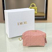 Forubags Dior Detachable Caro Half-Moon Coin Purse Pink –11.5x7x5 cm - 5