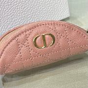 Forubags Dior Detachable Caro Half-Moon Coin Purse Pink –11.5x7x5 cm - 4