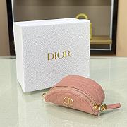 Forubags Dior Detachable Caro Half-Moon Coin Purse Pink –11.5x7x5 cm - 3