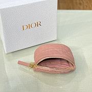 Forubags Dior Detachable Caro Half-Moon Coin Purse Pink –11.5x7x5 cm - 2