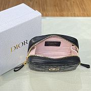 Forubags Dior Caro Zipper Small Pouch Black  –15x10.5x4 cm - 6