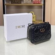 Forubags Dior Caro Zipper Small Pouch Black  –15x10.5x4 cm - 5