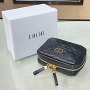 Forubags Dior Caro Zipper Small Pouch Black  –15x10.5x4 cm - 4