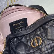 Forubags Dior Caro Zipper Small Pouch Black  –15x10.5x4 cm - 3
