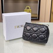 Forubags Dior Caro Zipper Small Pouch Black  –15x10.5x4 cm - 2
