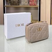 Forubags Dior Caro Zipper Small Pouch Deep Beige  –15x10.5x4 cm - 6