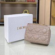 Forubags Dior Caro Zipper Small Pouch Deep Beige  –15x10.5x4 cm - 5