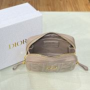 Forubags Dior Caro Zipper Small Pouch Deep Beige  –15x10.5x4 cm - 4