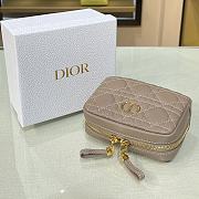 Forubags Dior Caro Zipper Small Pouch Deep Beige  –15x10.5x4 cm - 3