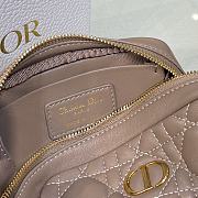 Forubags Dior Caro Zipper Small Pouch Deep Beige  –15x10.5x4 cm - 2