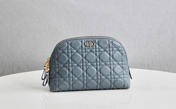 Forubags Dior Caro Beauty Pouch Blue -  S5047U – 23x15.5x7.5 cm