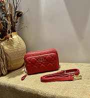Forubags Dior Caro Double Pouch Red -  S5037U – 19x10.5x5 cm - 1