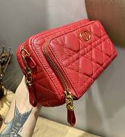 Forubags Dior Caro Double Pouch Red -  S5037U – 19x10.5x5 cm - 3