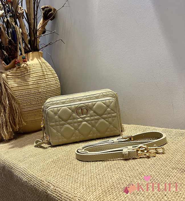 Forubags Dior Caro Double Pouch Beige -  S5037U – 19x10.5x5 cm - 1