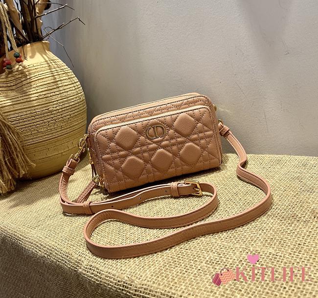 Forubags Dior Caro Double Pouch Pink -  S5037U – 19x10.5x5 cm - 1