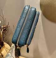 Forubags Dior Caro Double Pouch Blue - S5037U – 19x10.5x5 cm - 4