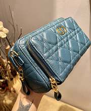 Forubags Dior Caro Double Pouch Blue - S5037U – 19x10.5x5 cm - 3