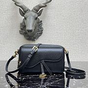 Forubags Dior Saddle Double Pouch Soft Cowhide Black – S5668C – 19x10.5x5cm - 1