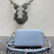 Forubags Dior Saddle Double Pouch Soft Cowhide Blue – S5668C – 19x10.5x5cm - 3