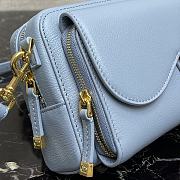 Forubags Dior Saddle Double Pouch Soft Cowhide Blue – S5668C – 19x10.5x5cm - 2