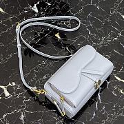 Forubags Dior Saddle Double Pouch Soft Cowhide Light Blue – S5668C – 19x10.5x5cm - 4