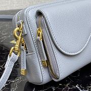 Forubags Dior Saddle Double Pouch Soft Cowhide Light Blue – S5668C – 19x10.5x5cm - 3