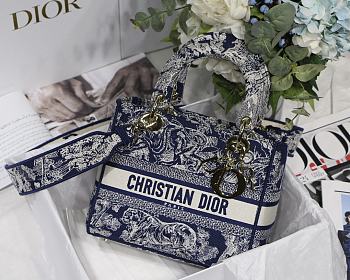 Forubags Dior Lady D-Lite Bag Blue - M8002 – 24x22x11 cm