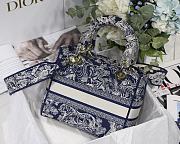 Forubags Dior Lady D-Lite Bag Blue - M8002 – 24x22x11 cm - 3