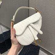 Dior Saddle Bag White Cloth Shipping - 19.5 cm  - 1