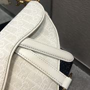 Dior Saddle Bag White Cloth Shipping - 19.5 cm  - 6