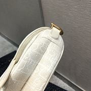Dior Saddle Bag White Cloth Shipping - 19.5 cm  - 5