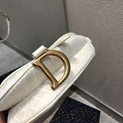 Dior Saddle Bag White Cloth Shipping - 19.5 cm  - 4