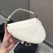 Dior Saddle Bag White Cloth Shipping - 19.5 cm  - 3