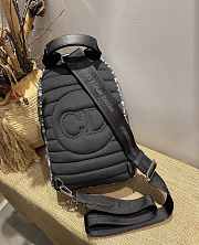 Forubags Dior Sling Bag Beige and Black Dior Oblique Jacquard - 1ESBO013YKY_H27E - 21x32x10 cm - 2