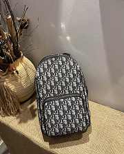 Forubags Dior Sling Bag Beige and Black Dior Oblique Jacquard - 1ESBO013YKY_H27E - 21x32x10 cm - 5