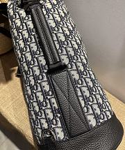 Forubags Dior Oblique Jacquard  Crossbody Backpack Beige and Black - 1ESBO021YKY_H27E - 29x47x20 cm - 4