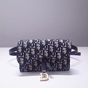 Forubags Dior Oblique Jacquard  Waist Bag Blue - 83147 - 17X11X4 cm - 1