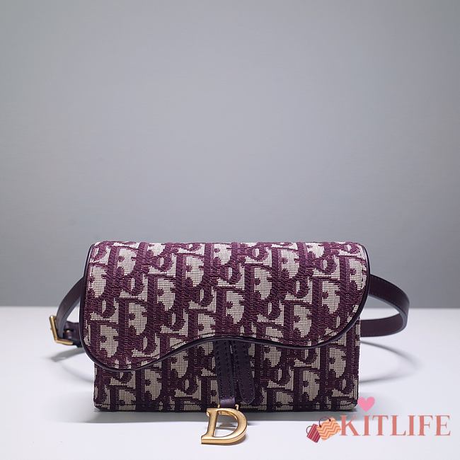 Forubags Dior Oblique Jacquard  Waist Bag Red - 83147 - 17X11X4 cm - 1