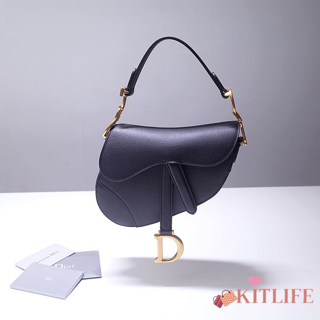 Forubags Dior Saddle Grained Leather Black - 6816 - 21x18x5 cm - 1