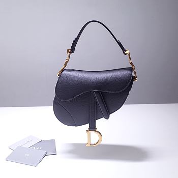 Forubags Dior Saddle Grained Leather Black - 6816 - 21x18x5 cm