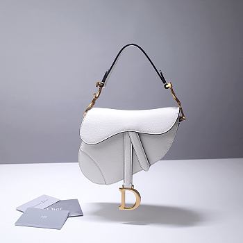 Forubags Dior Saddle Grained Leather White - 6816 - 21x18x5 cm