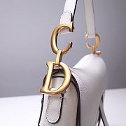 Forubags Dior Saddle Grained Leather White - 6816 - 25.5x20x6.5 cm - 6