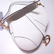 Forubags Dior Saddle Grained Leather White - 6816 - 25.5x20x6.5 cm - 2