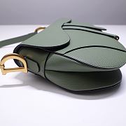 Forubags Dior Saddle Grained Leather White Green - 6816 - 21x18x5 cm - 4