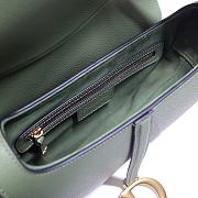 Forubags Dior Saddle Grained Leather White Green - 6816 - 21x18x5 cm - 5
