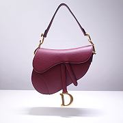 Forubags Dior Saddle Grained Leather White Red - 6816 - 21x18x5 cm - 1